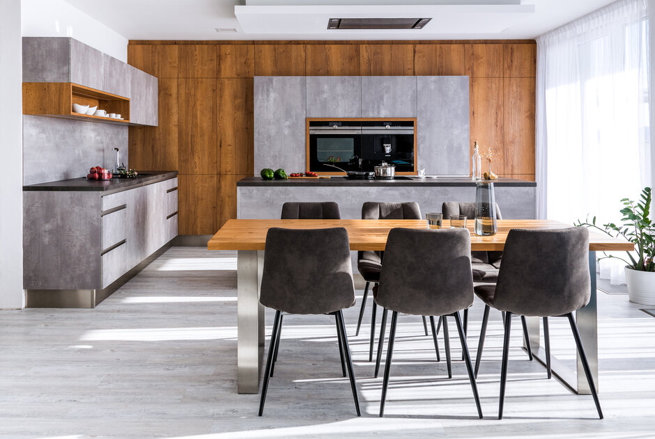 Beton Pearl Grey | Cognac tölgy